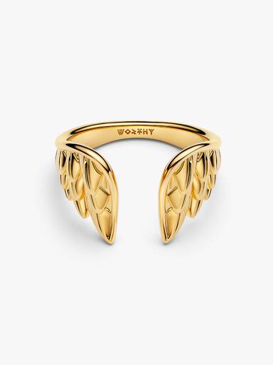 Bague Ouverte Marvel Ailes de Thor Dorée