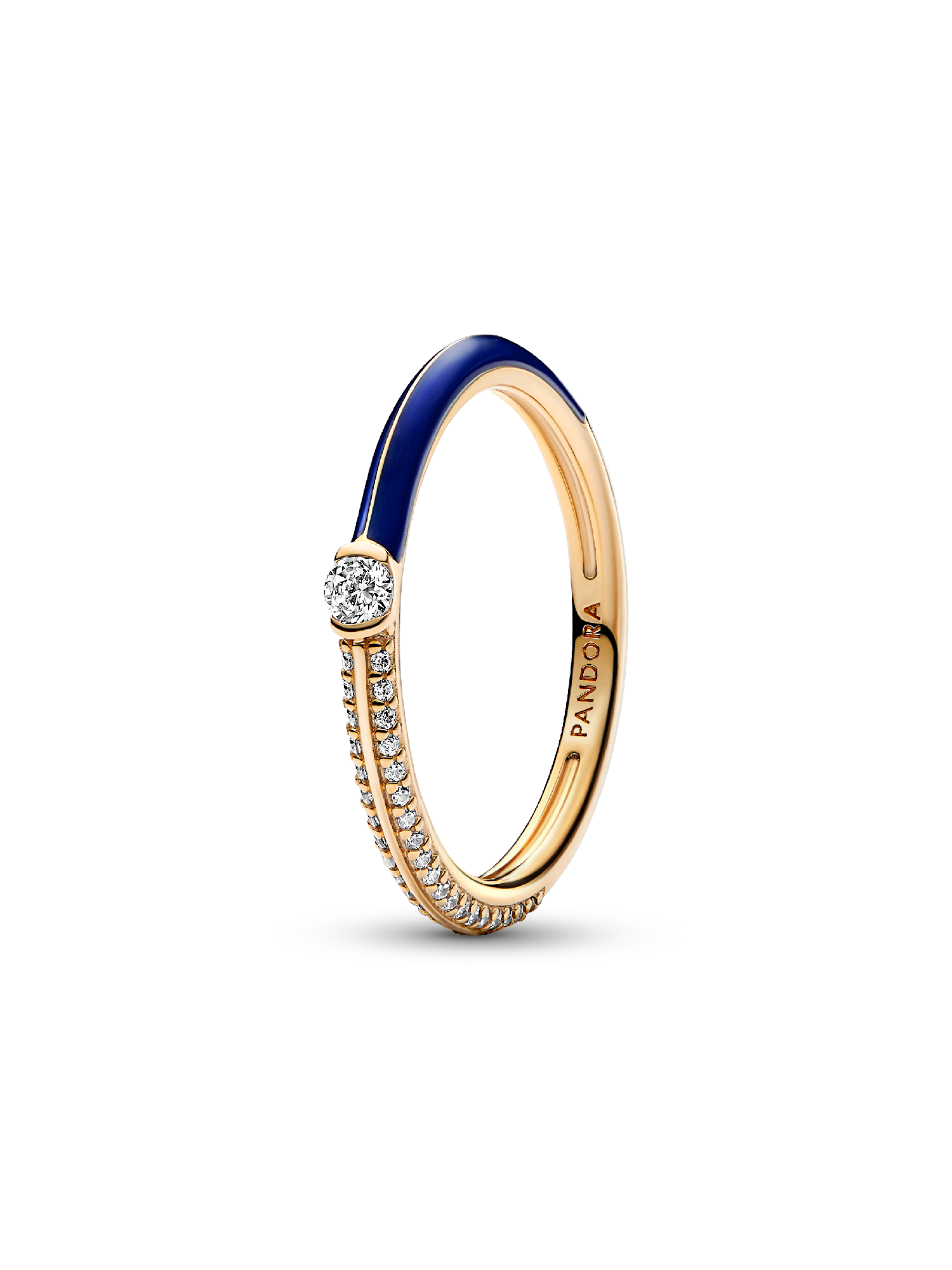 Bague Double Pavée & Bleue