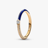 Bague Double Pavée & Bleue Bague Double Pavée & Bleue
