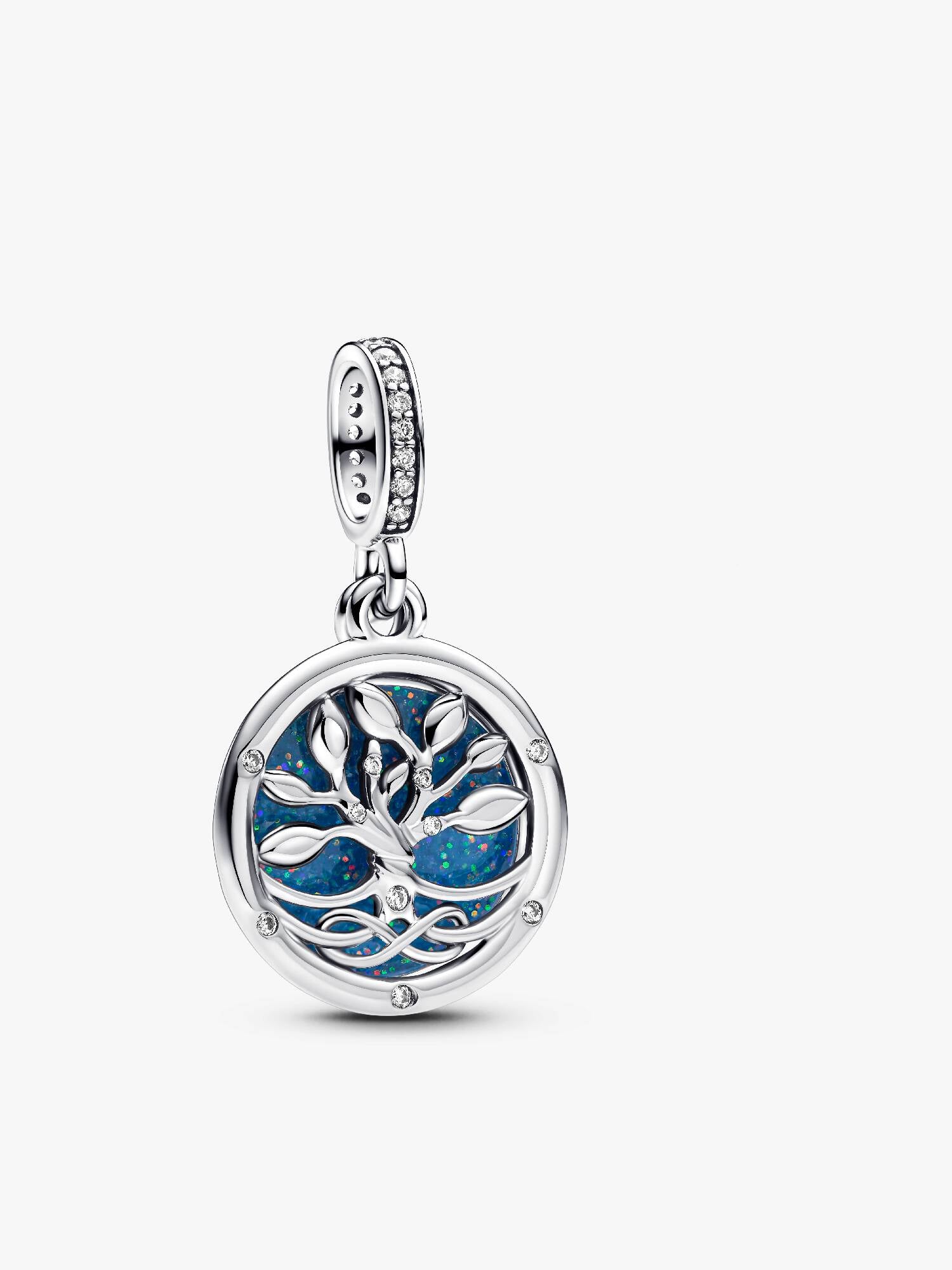 Charm Pendant Double Arbre de l'Infini Phosphorescent