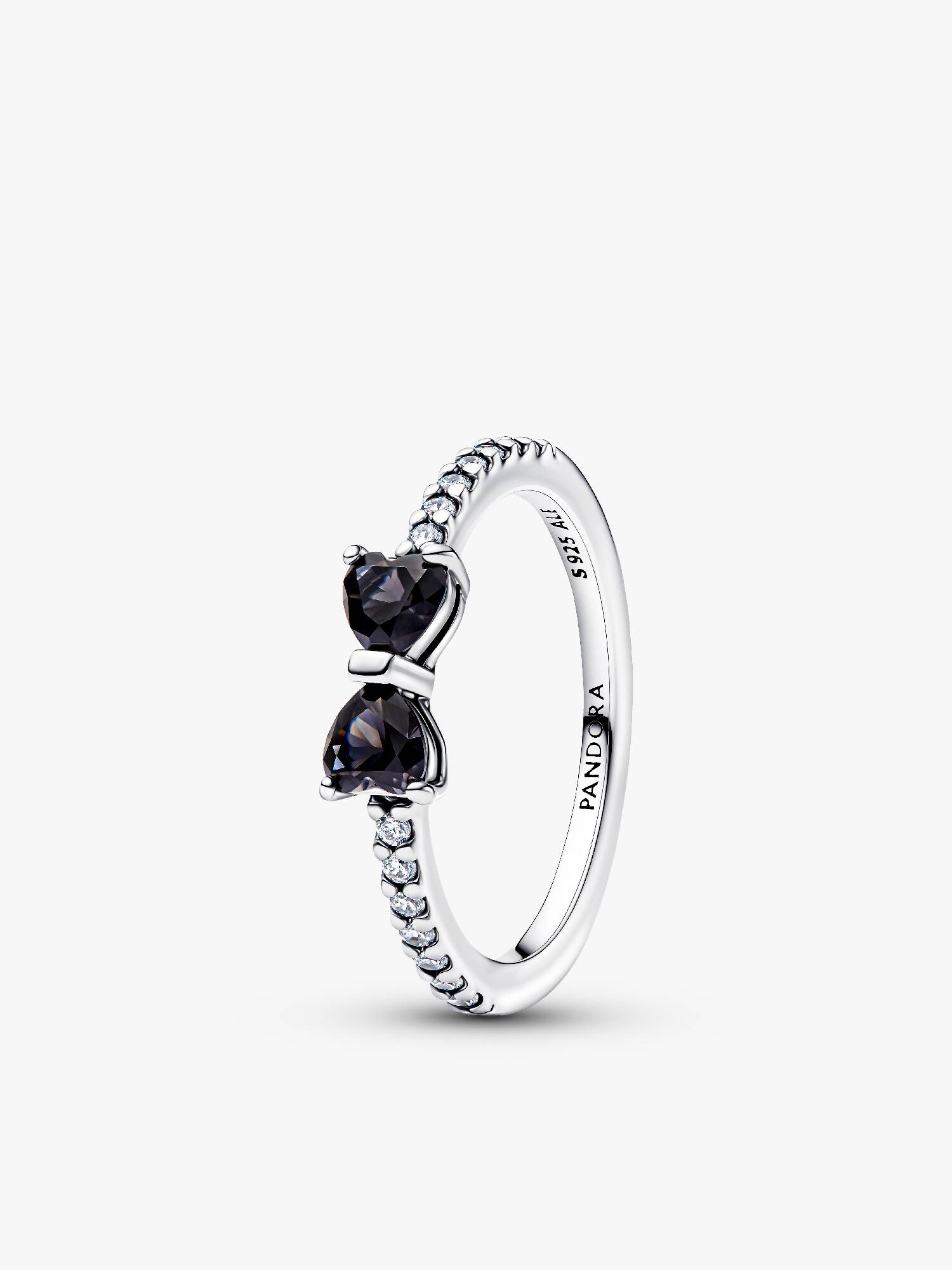 Bague Nœud Noir Scintillant