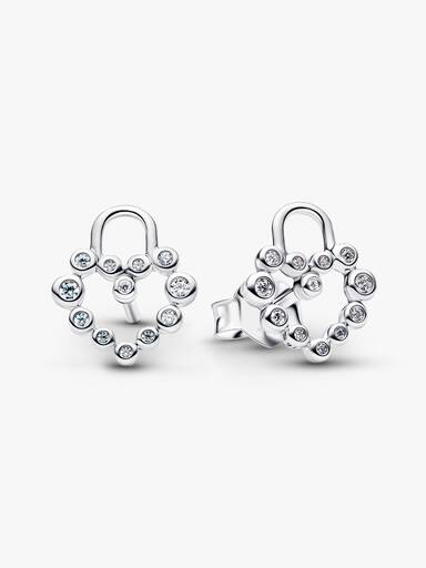 Clous d’Oreilles Cadenas Cœur Scintillant