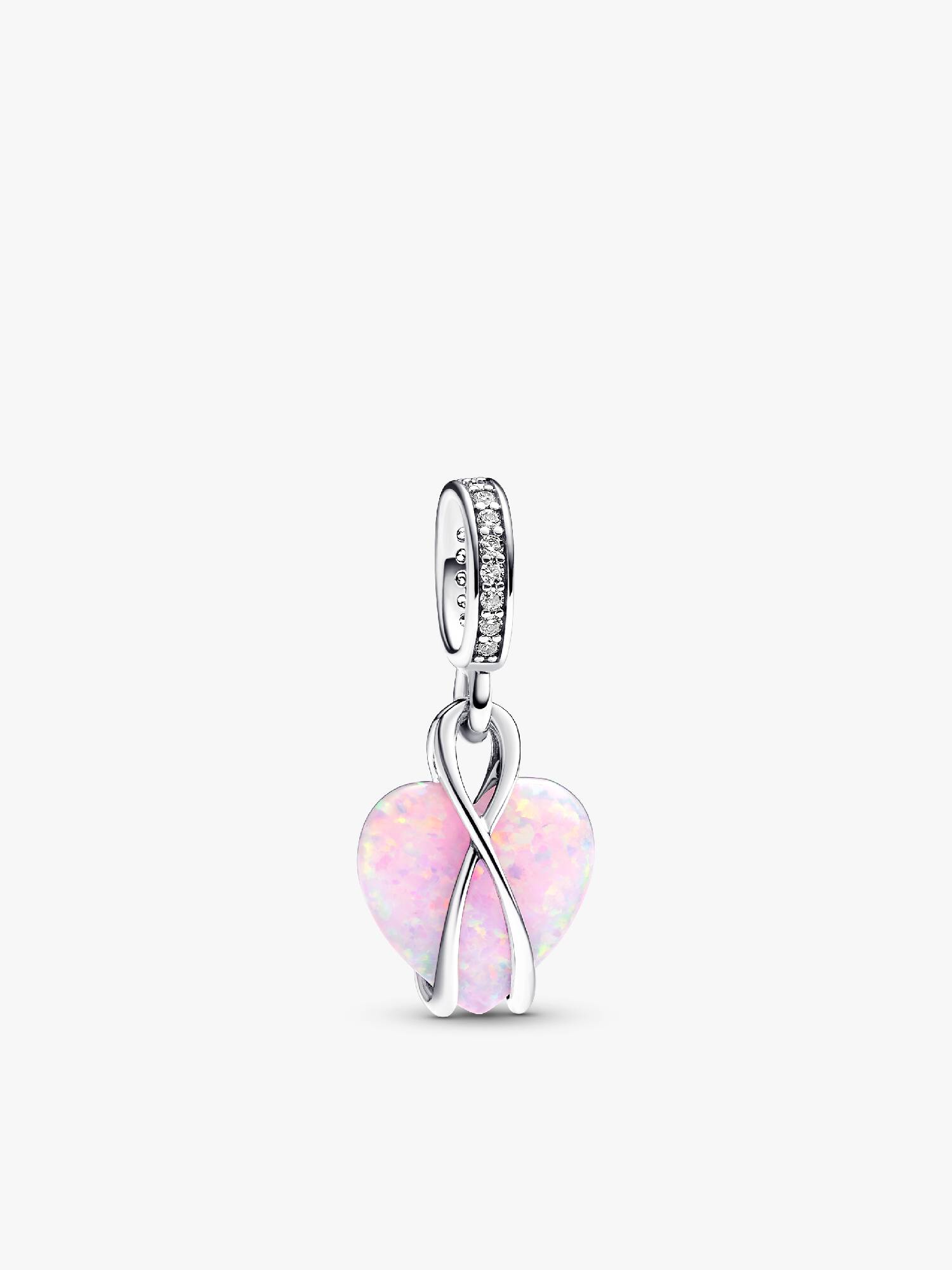 Charm Pendant Cœur Opalescent Mum (Maman)