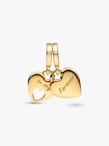 Charm Pendant Cœur Séparable Double