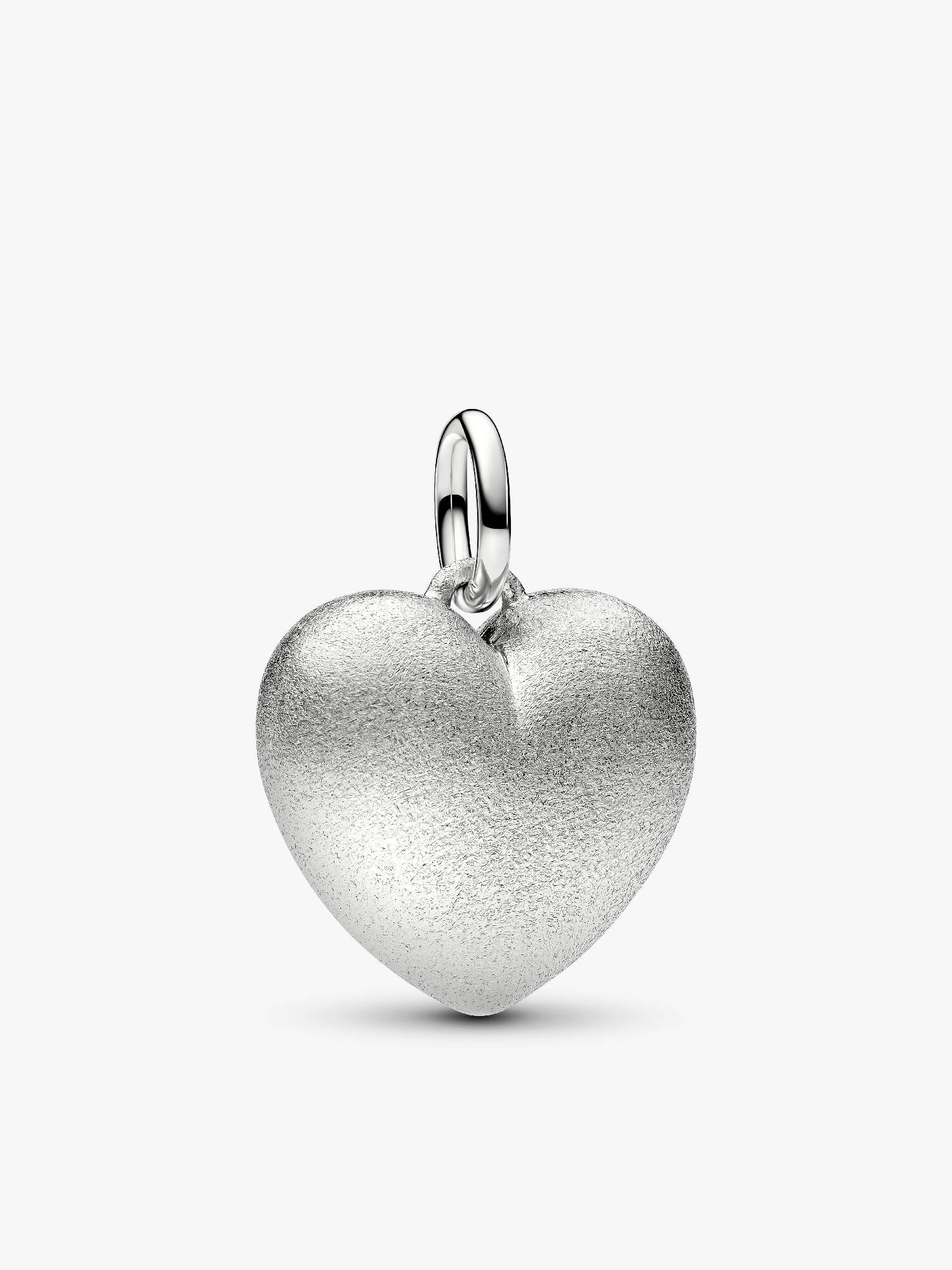 Charm Pendant Cœur Bombé Mat