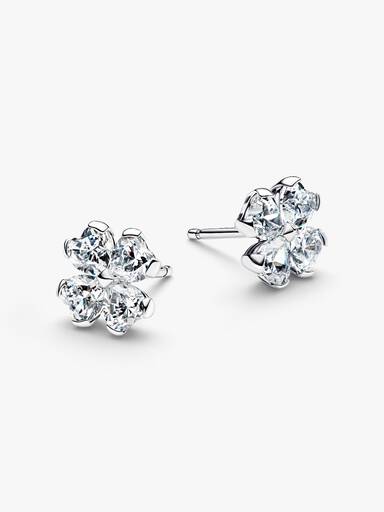 Clous d’Oreilles Trèfle à Quatre Feuilles Scintillantes