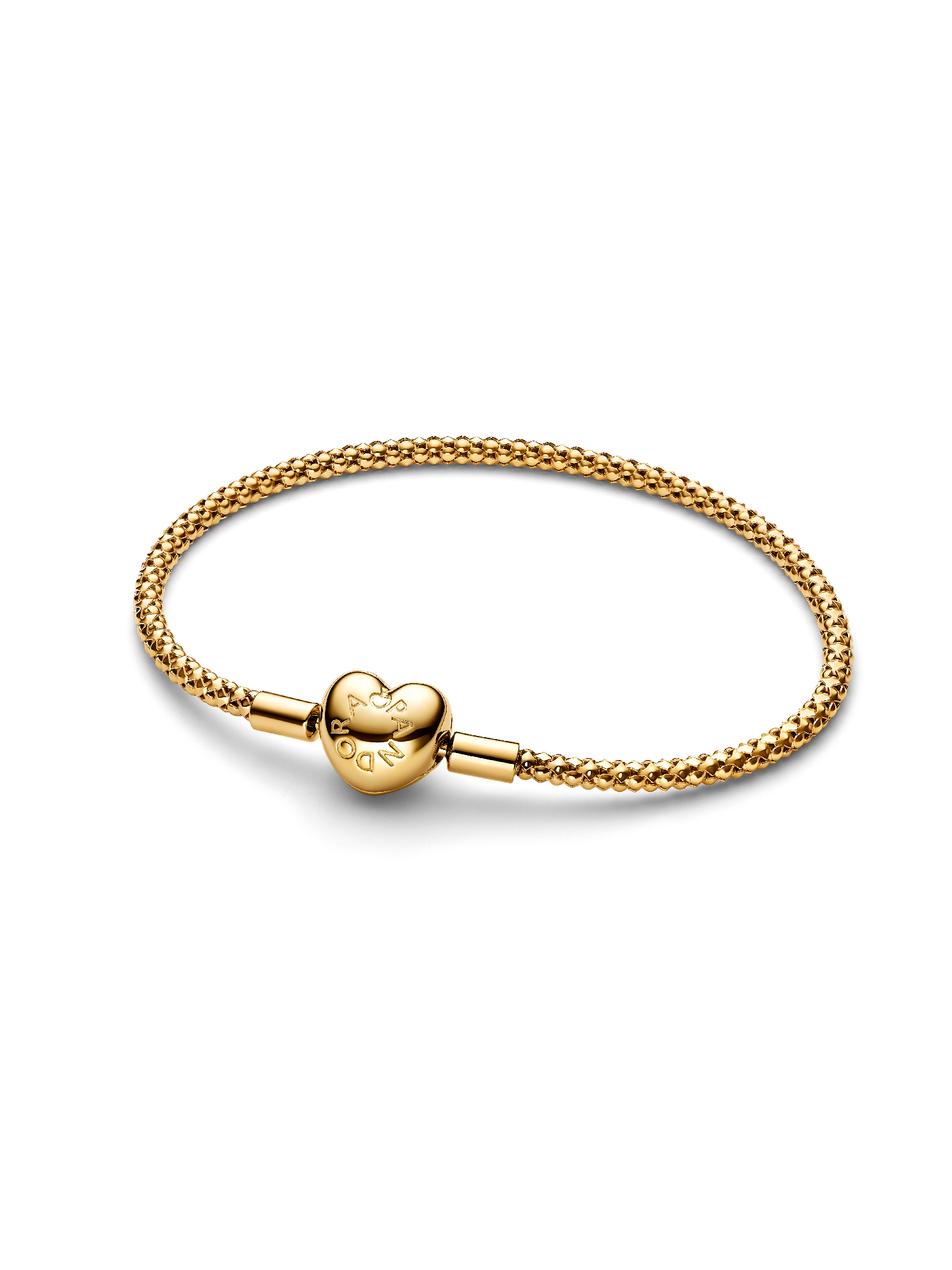 Bracelet Maille Cloutée Fermoir Cœur
