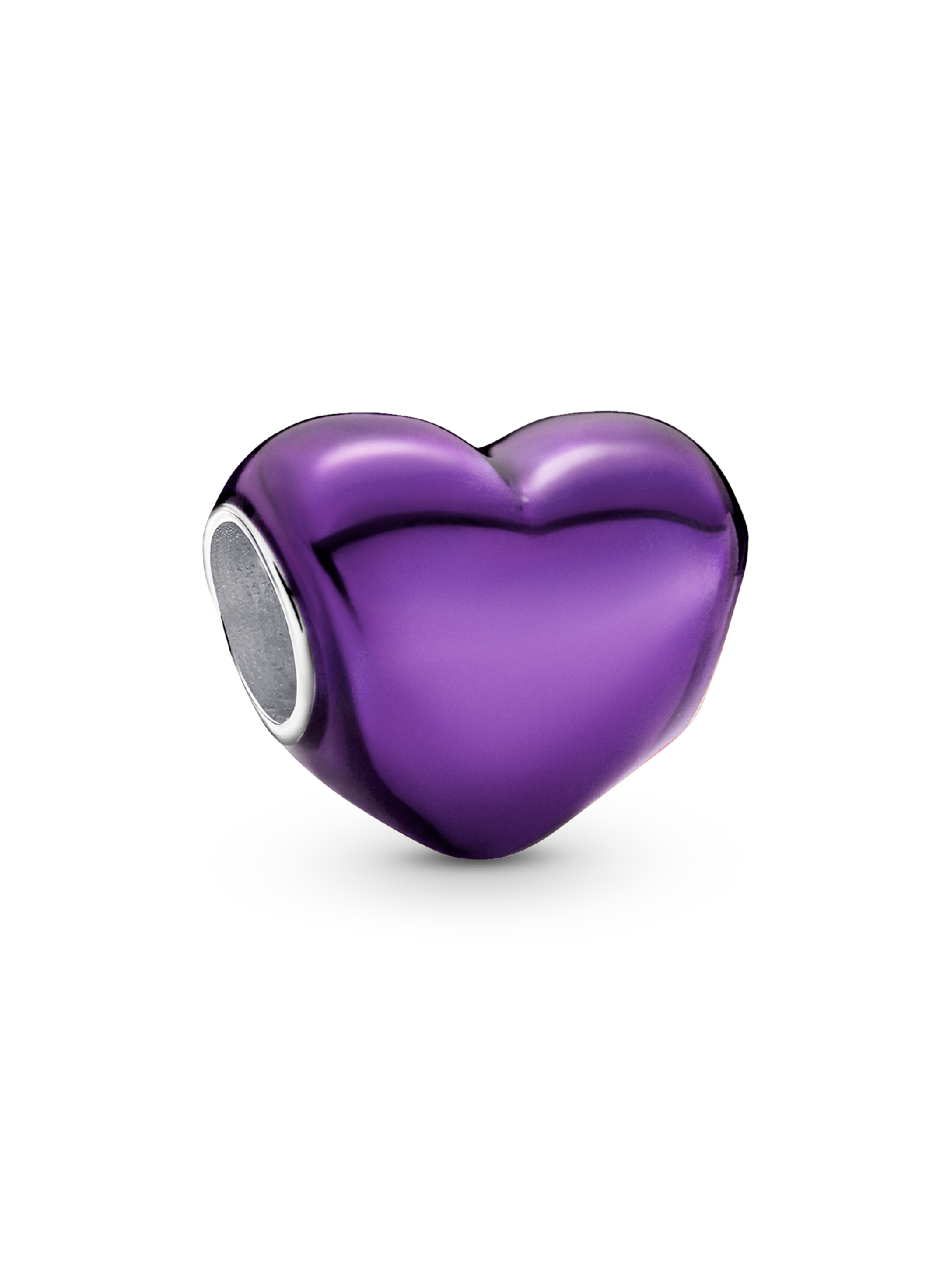 Charm Cœur Violet Métallique