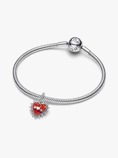Charm Pendant Cœur Flèche Pivotante