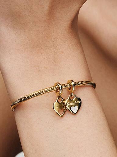 Charm Pendant Cœur Séparable Double