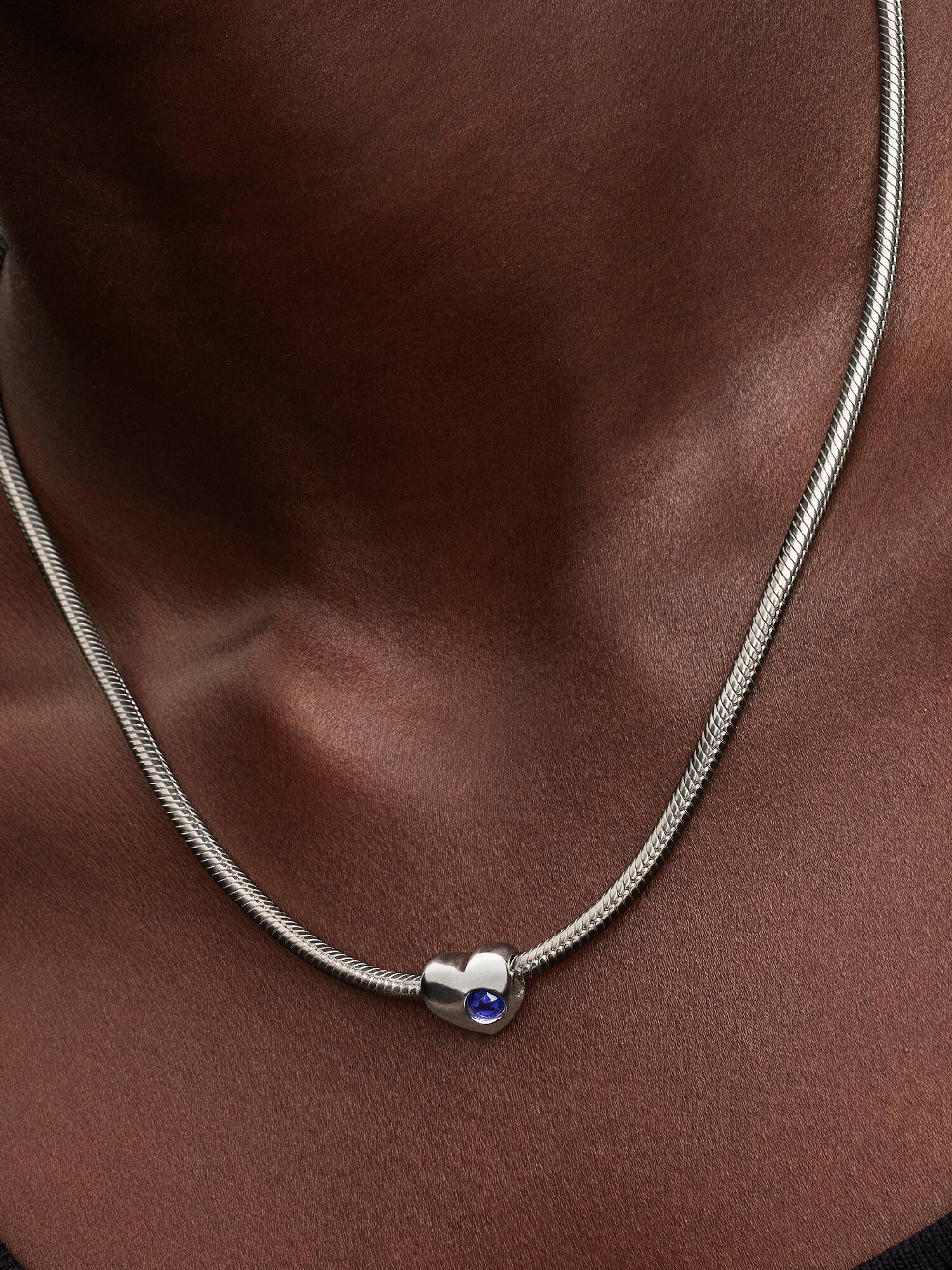 Charm Cœur Pierre Bleue Gravable
