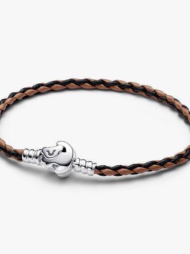Bracelet en Cuir Tressé Pandora Moments Disney Le Roi Lion