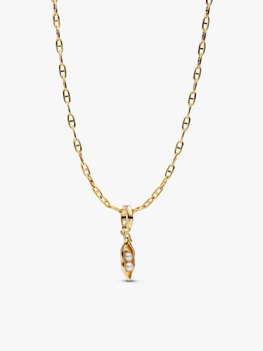 Coffret Cadeau Collier avec Pendentif Perles Jumelles Perle Baroque