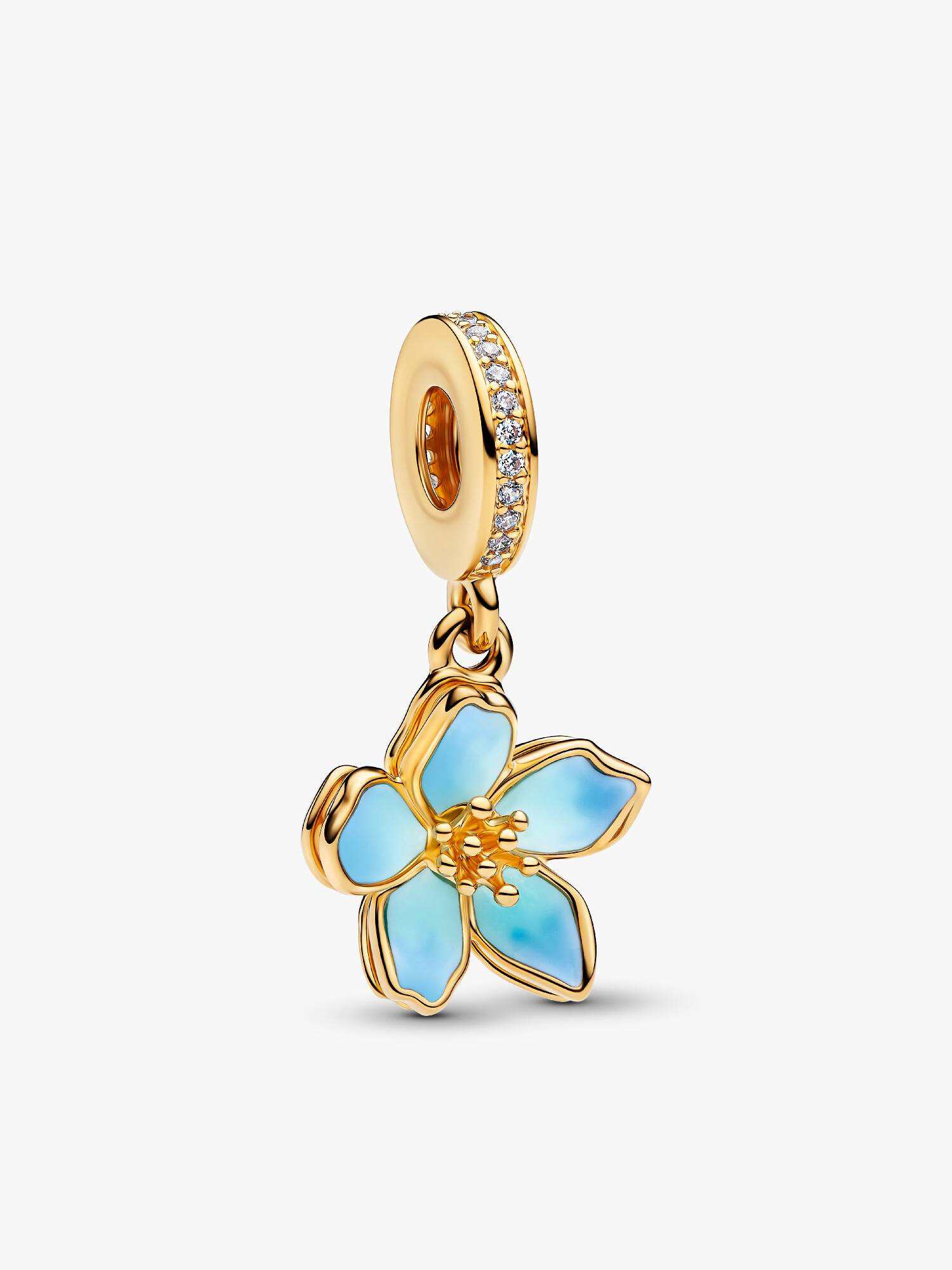 Charm Pendant Fleur Bleue