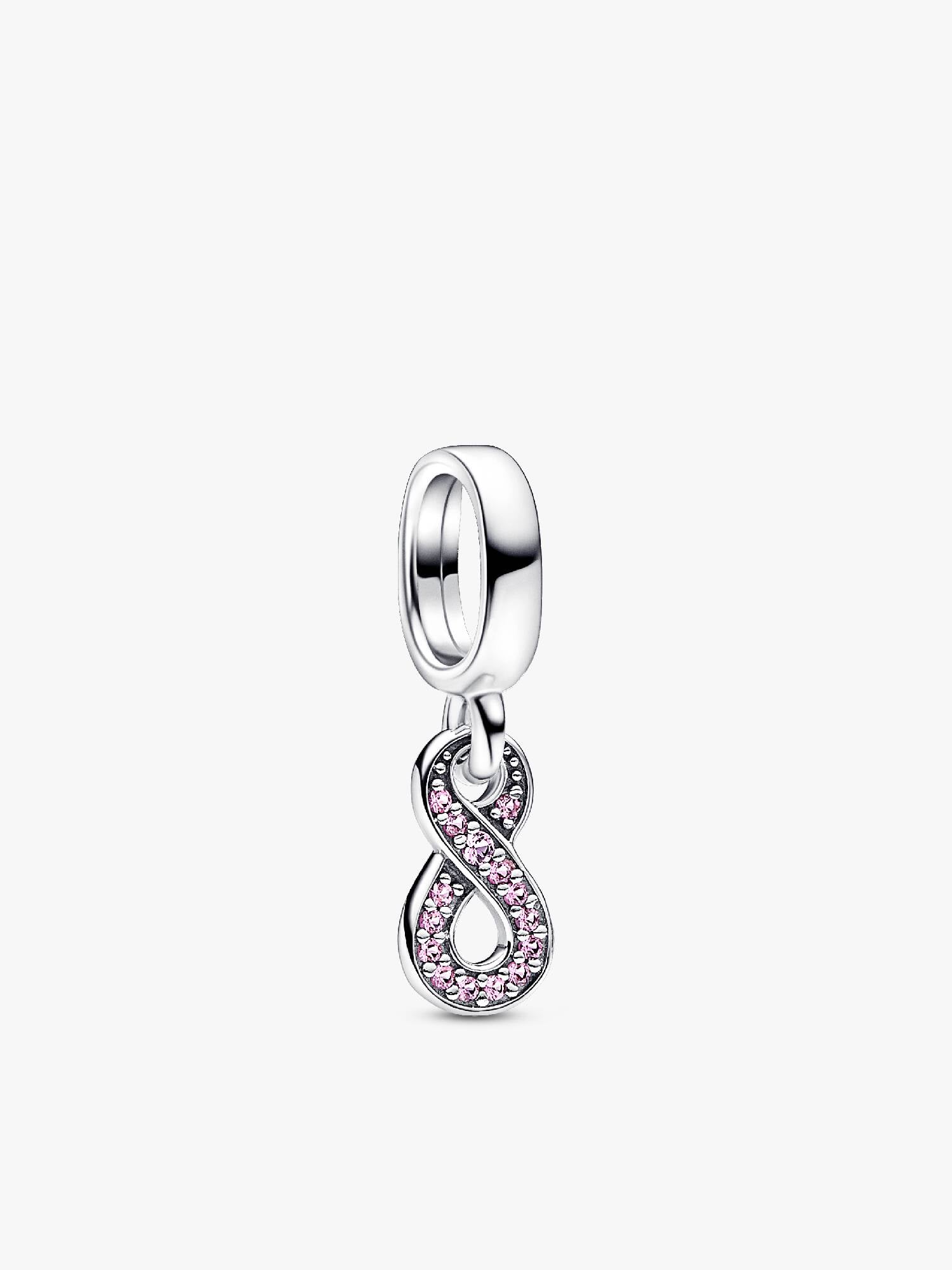 Charm Pendant Symbole de l'Infini Scintillant