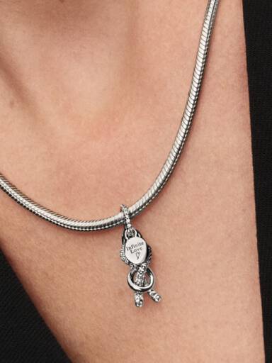 Charm Pendant Nœud de l'Infini Pavé