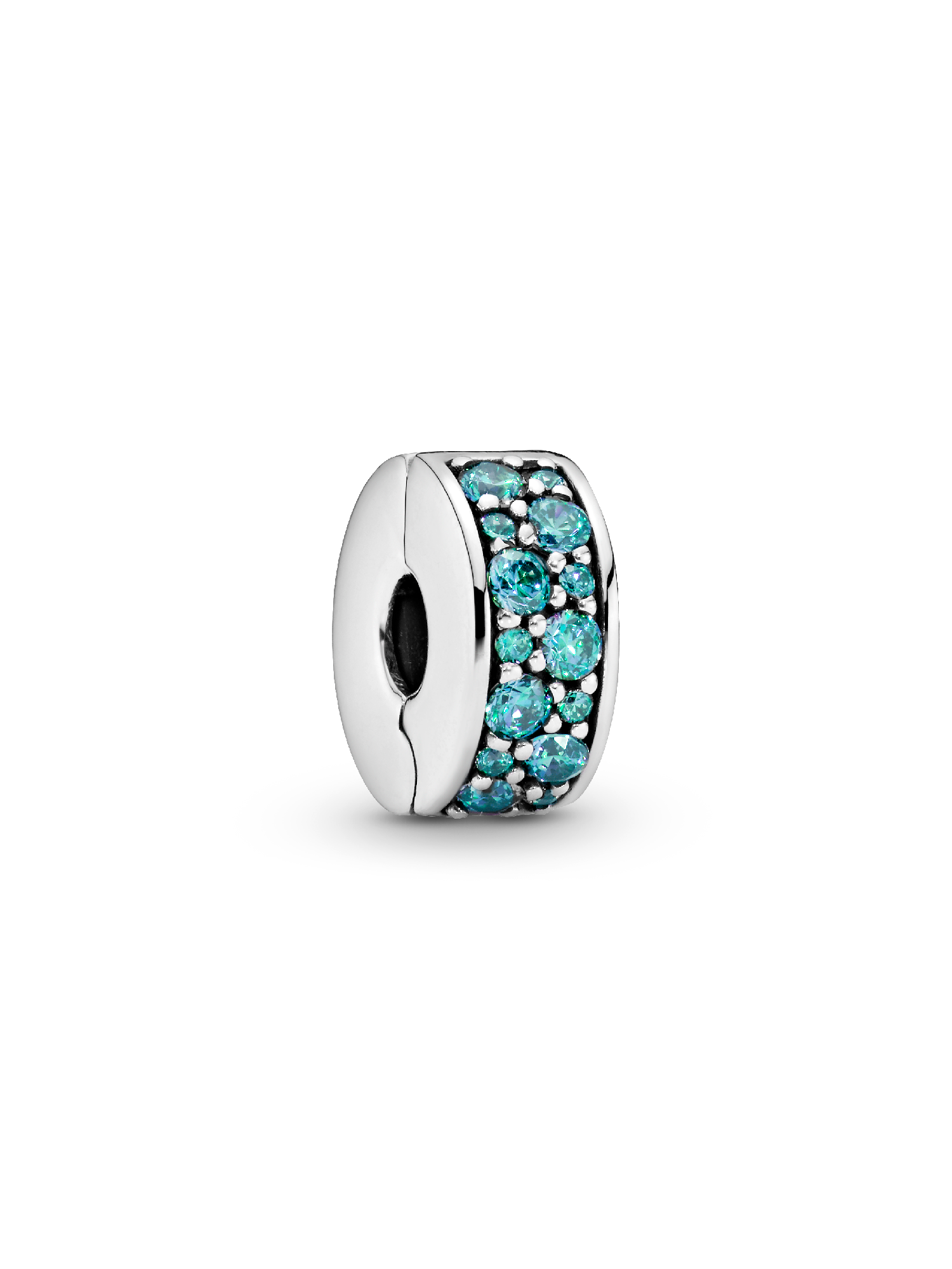 Charm Clip Pavé Bleu-Vert