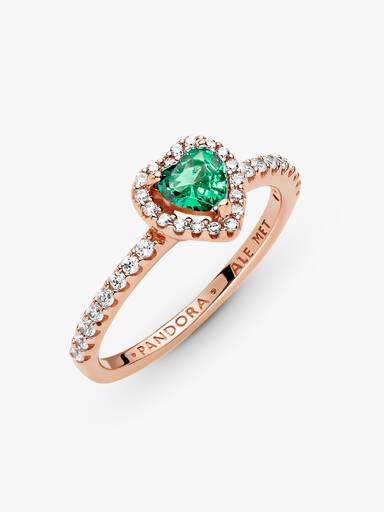 Bague Cœur Surélevé Scintillant