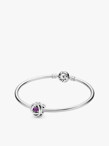 Coffret Cadeau Bracelet de l’éternité Cercle de la pierre de naissance de février