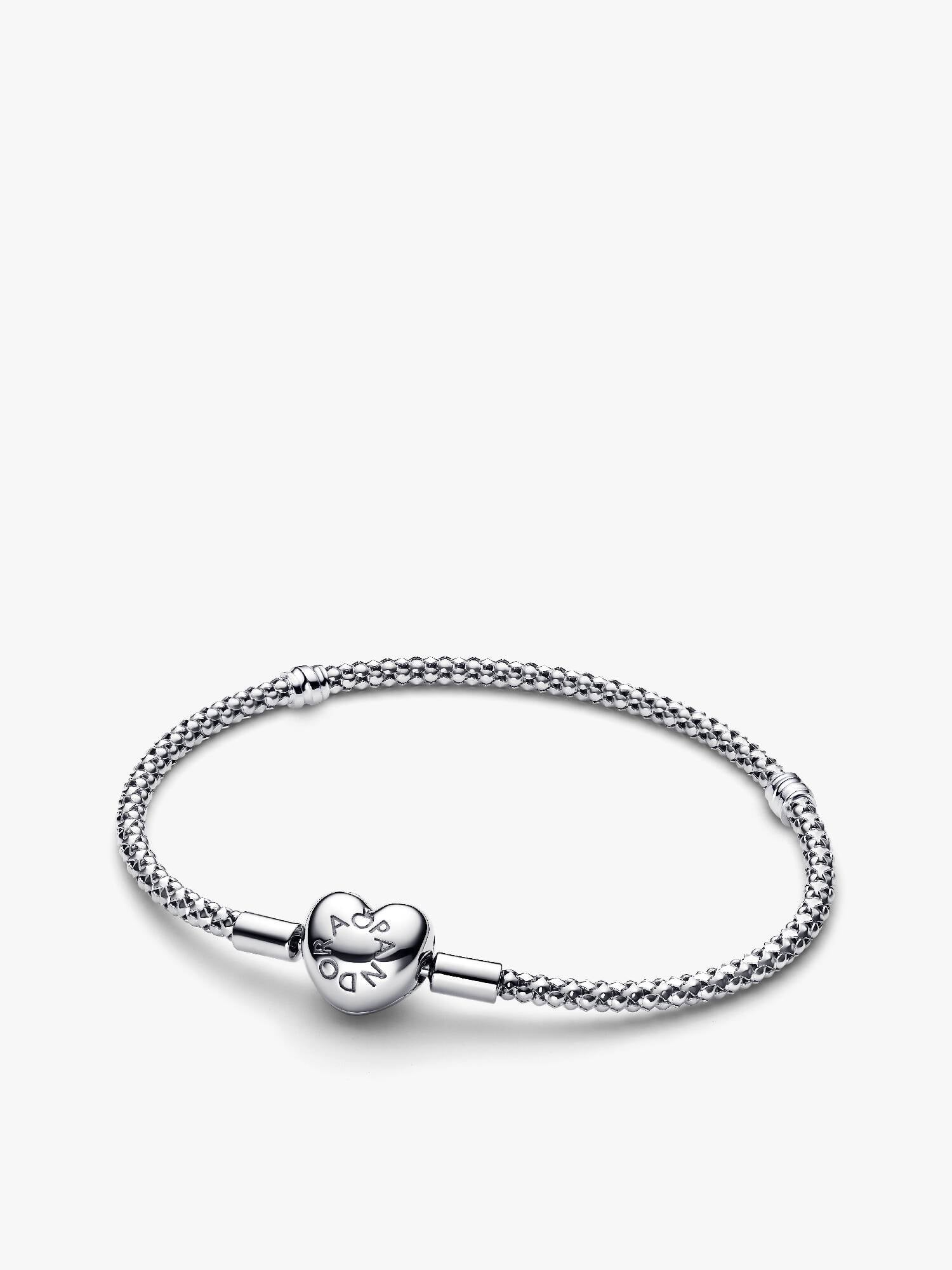 Bracelet Maille Cloutée Fermoir Cœur