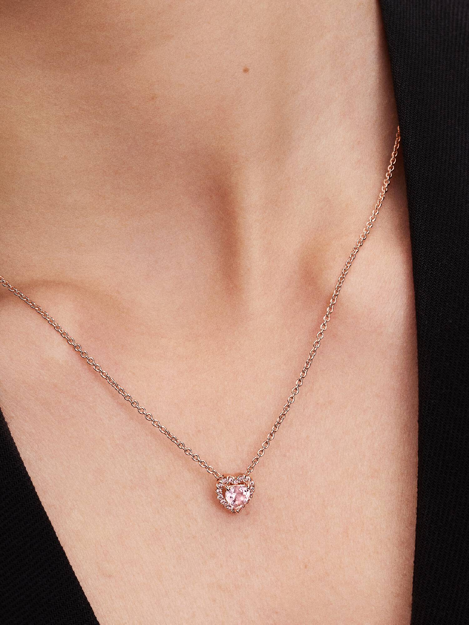 Collier Cœur Rose