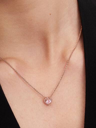 Collier Cœur Rose
