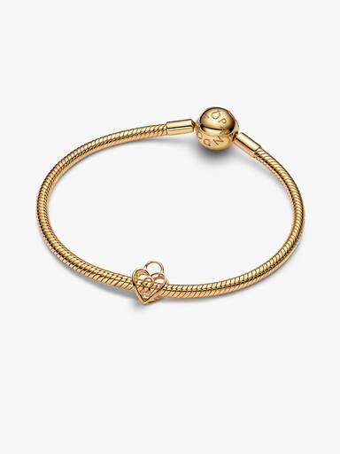 Charm Cadenas Cœur Ajouré Doré