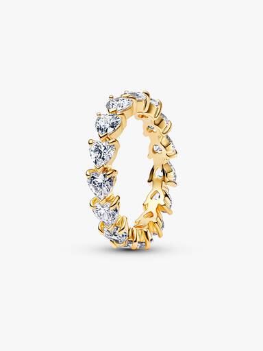 Bague Couronne de Cœurs Incolores