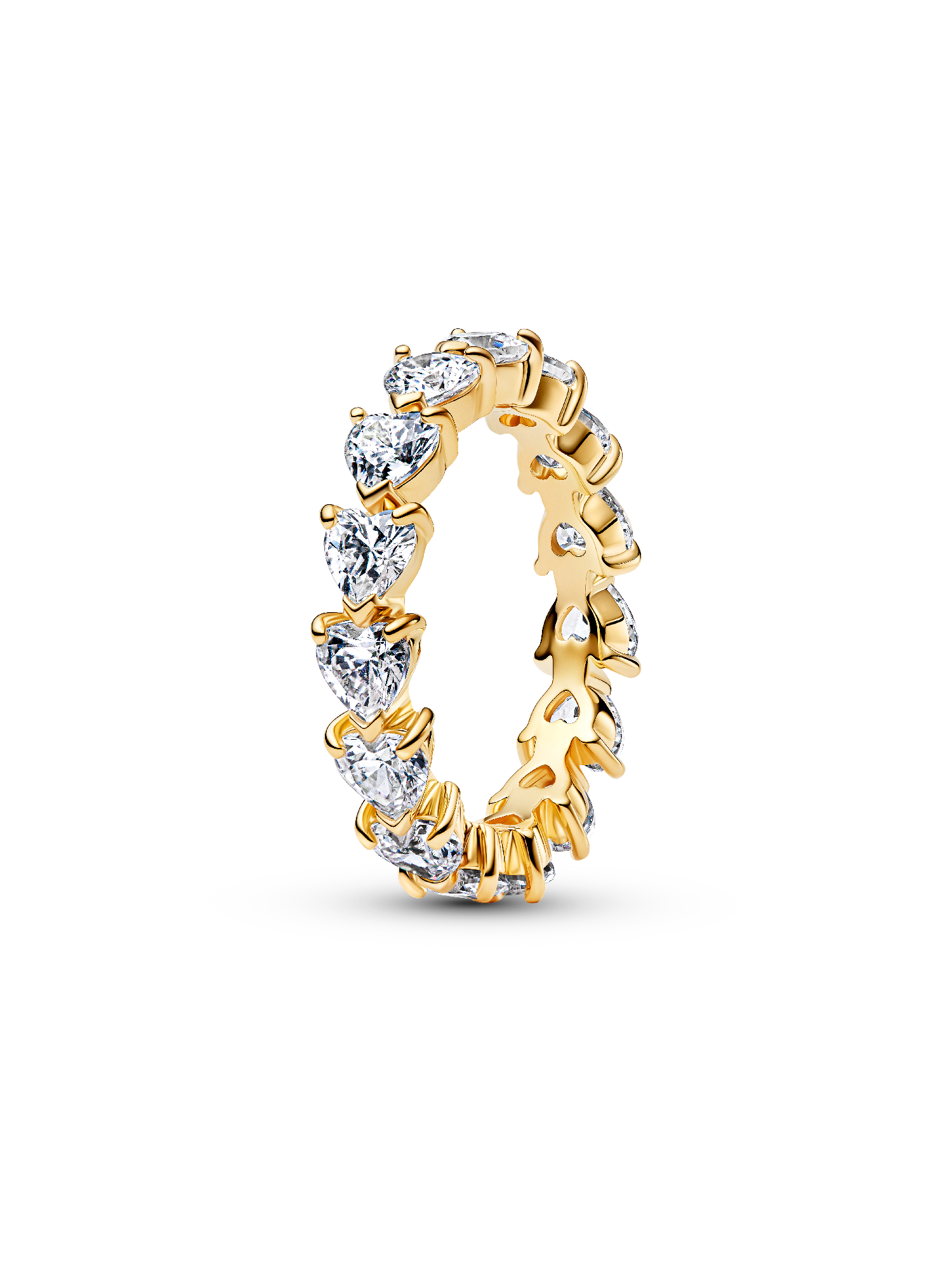 Bague Couronne de Cœurs Incolores