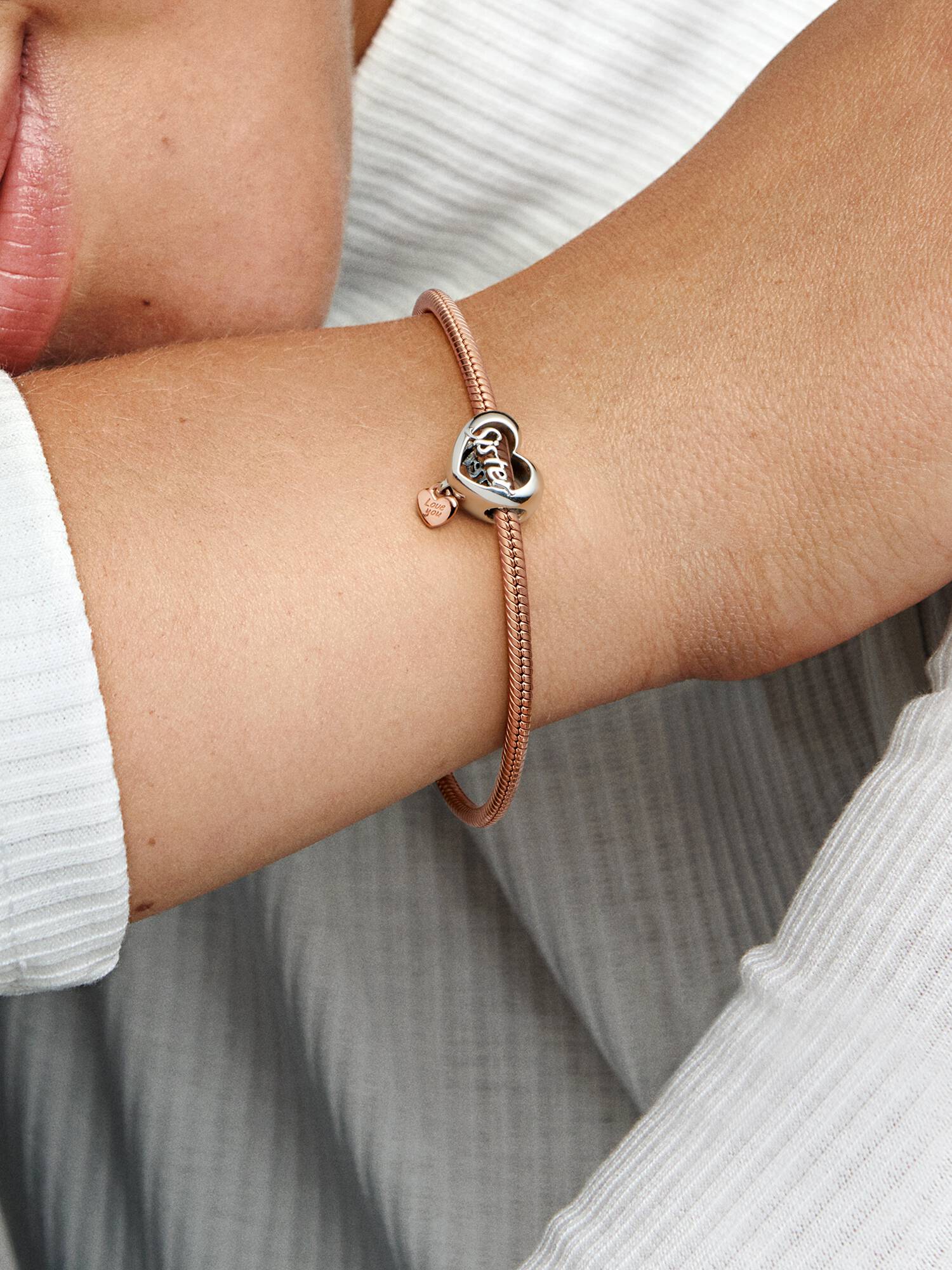Charm Cœur de Sœur Rose