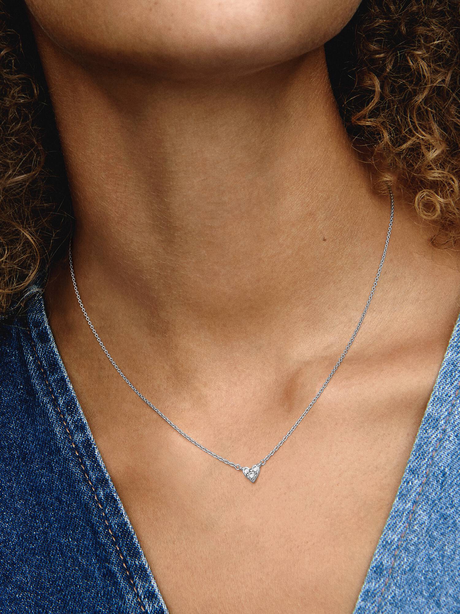 Collier Cœur Trois Pierres