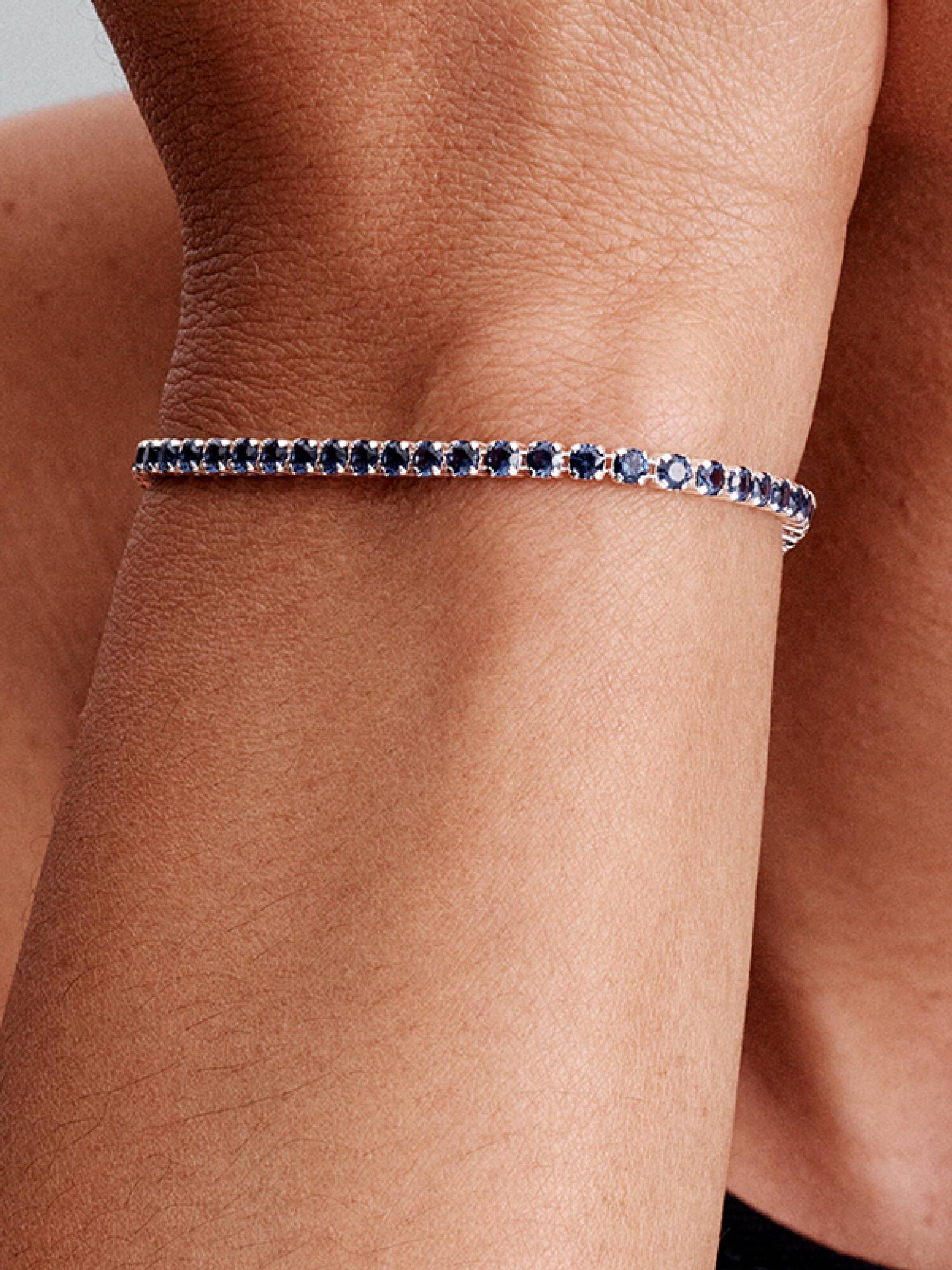 Bracelet Rivière Bleu Scintillant
