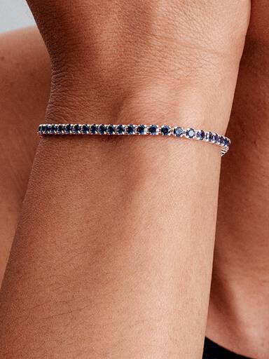 Bracelet Rivière Bleu Scintillant