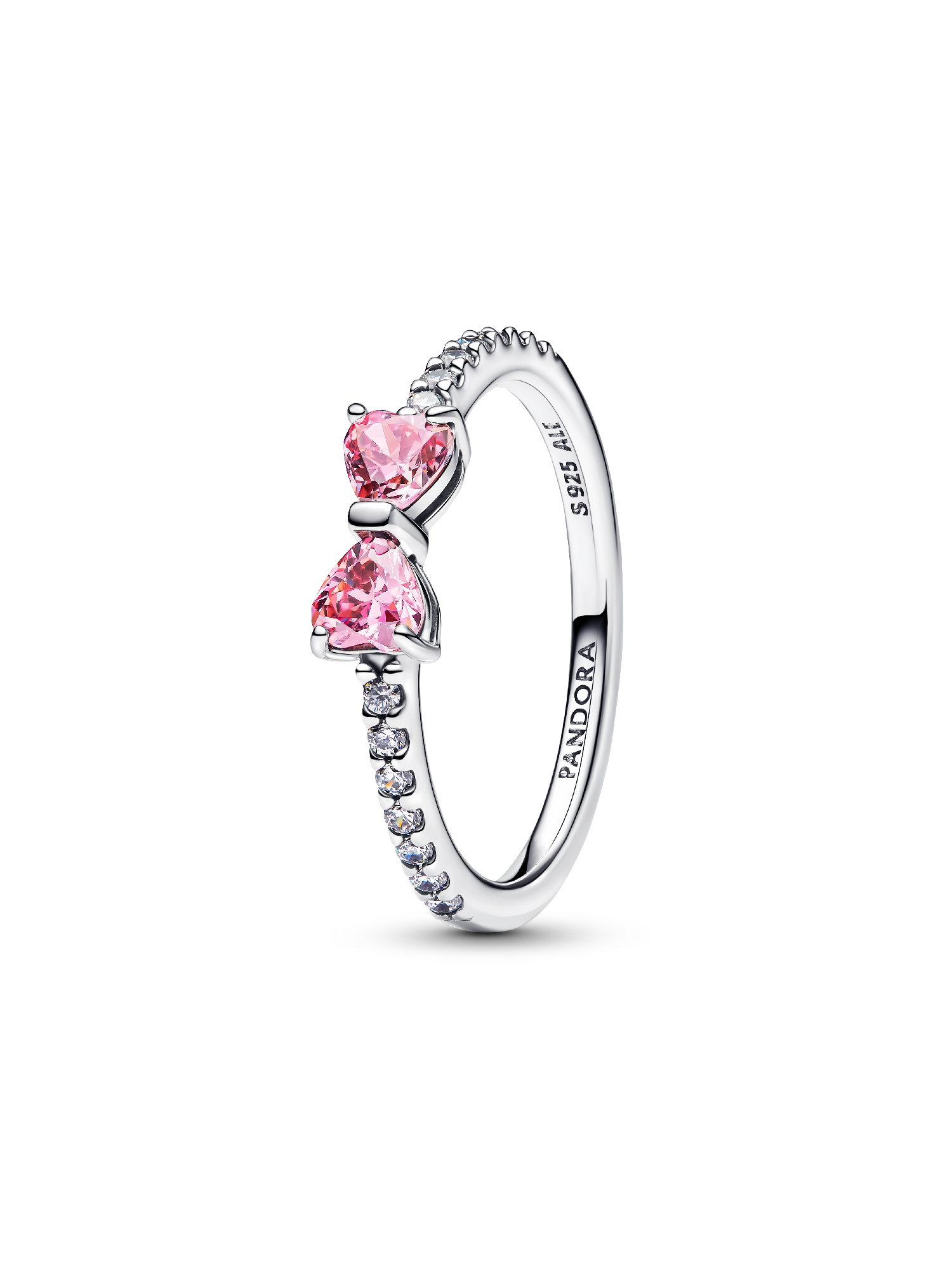 Bague Nœud Rose Scintillant