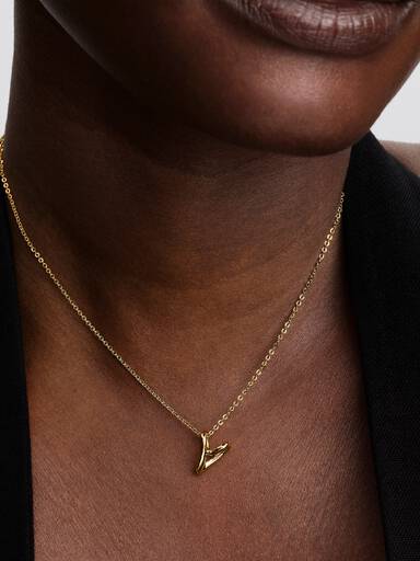 Collier avec Pendentif Cœur Organique Doré Petit modèle
