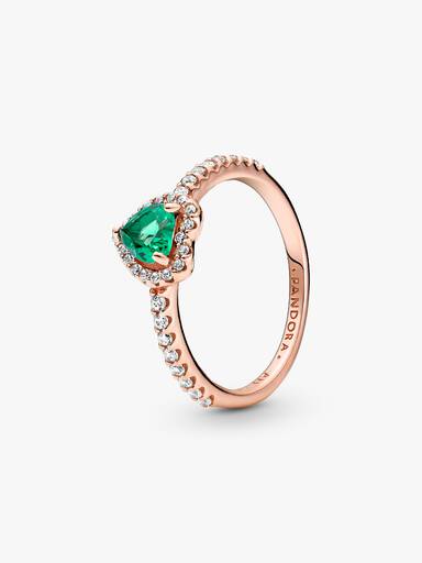 Bague Cœur Surélevé Scintillant