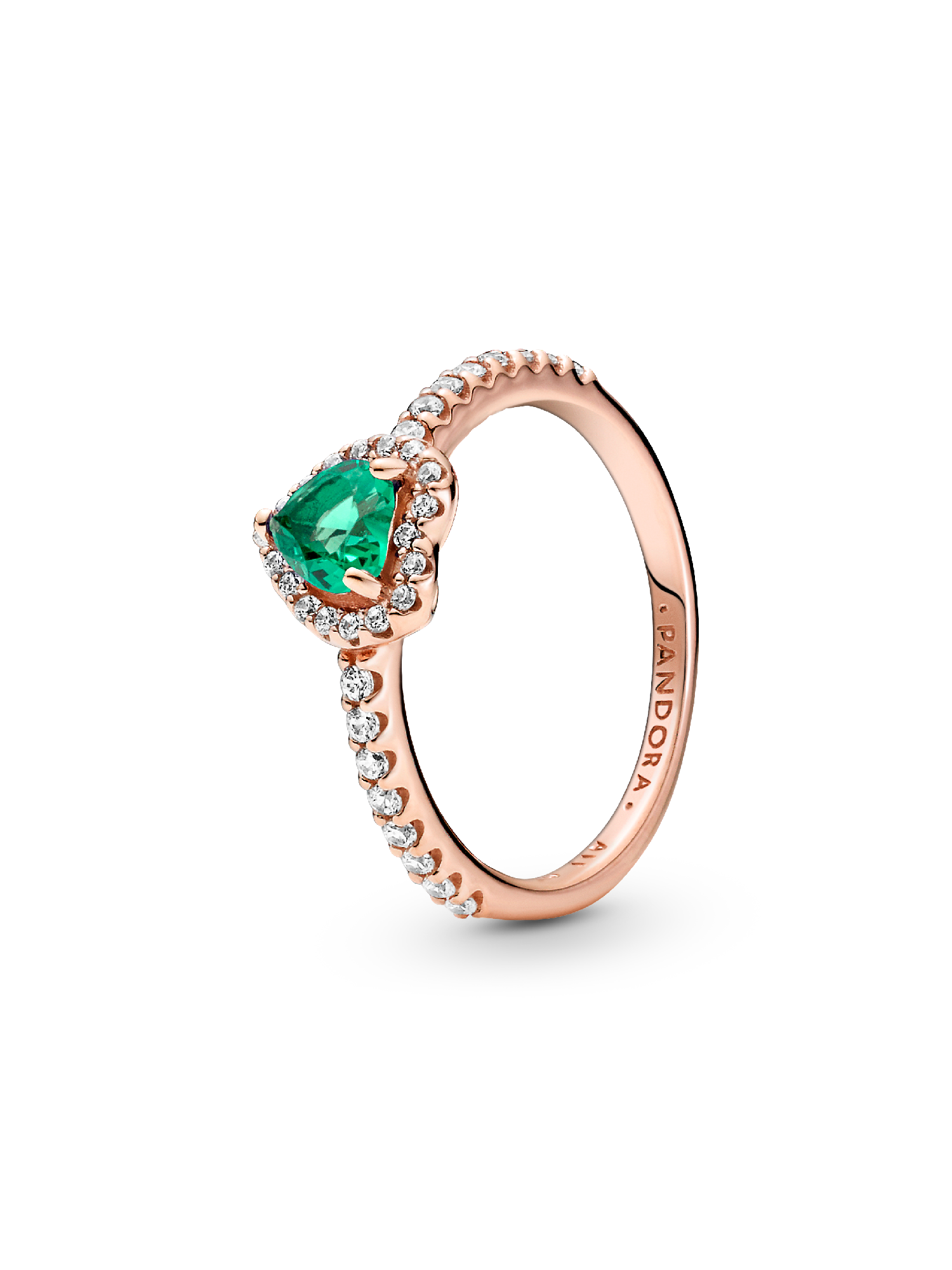 Bague Cœur Surélevé Scintillant