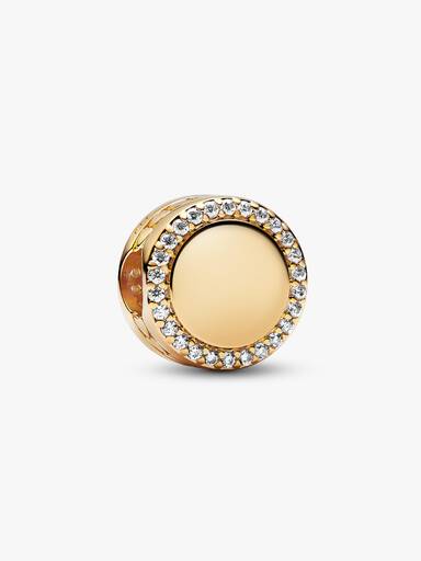 Charm Bouton Scintillant Gravable