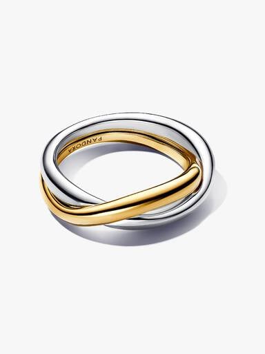 Bague Anneaux Entrelacés Bicolore