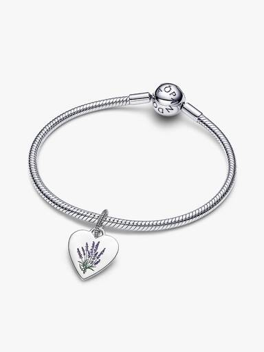 Charm Pendant Lavande Émail Violet et Vert