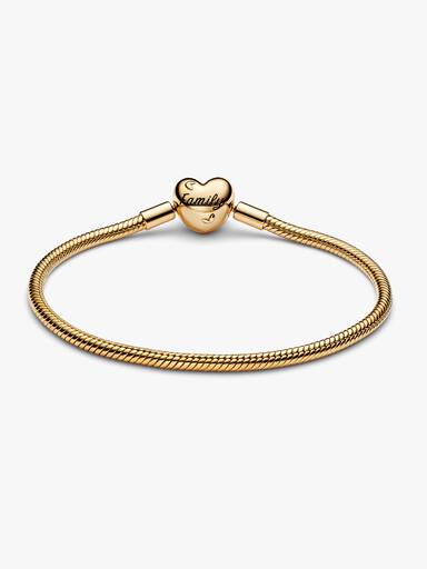 Bracelet Maille Serpent Fermoir Cœur Arbre Généalogique