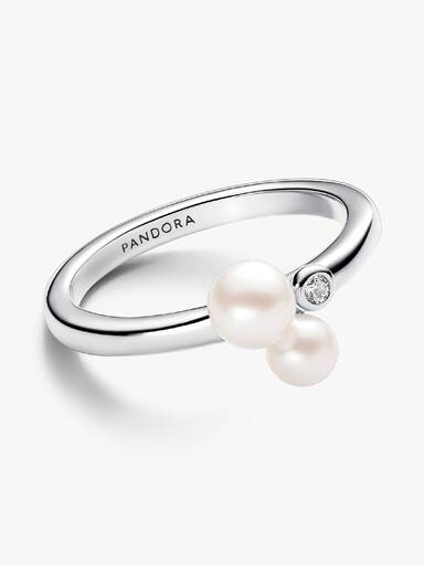 Bague Perles de Culture d'Eau Douce Traitées Duo