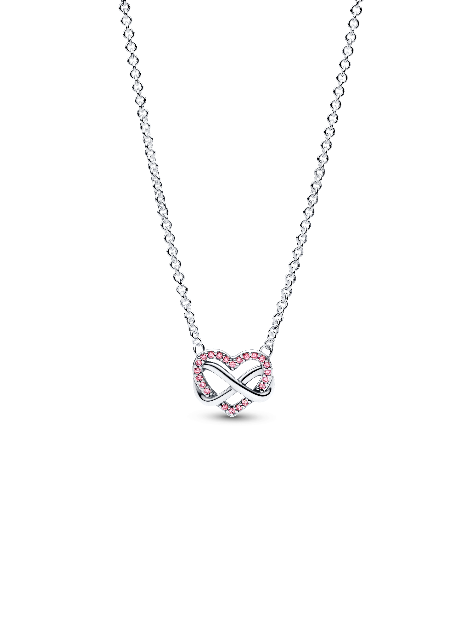 Collier Cœur de l’Infini Rose Scintillant