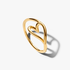 Bague Cœur Organique Dorée petit modèle Bague Cœur Organique Dorée petit modèle