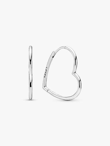 Boucles d'Oreilles Créoles Cœur Asymétrique