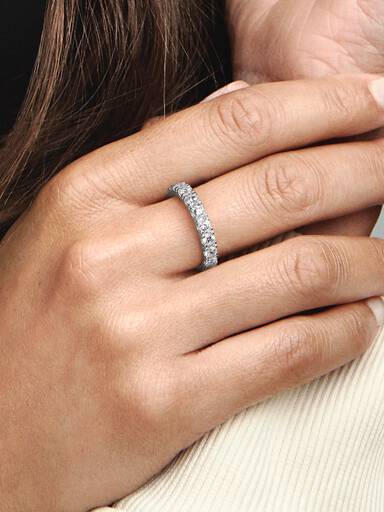 Bague Éternité Rang Scintillant