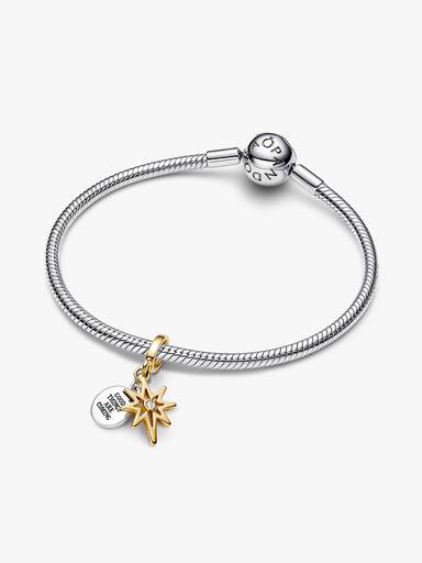 Charm Pendant Étoile Polaire Gravable Diamant de Synthèse