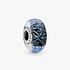 Charm Océan Verre de Murano Bleu Foncé Ondulé Charm Océan Verre de Murano Bleu Foncé Ondulé