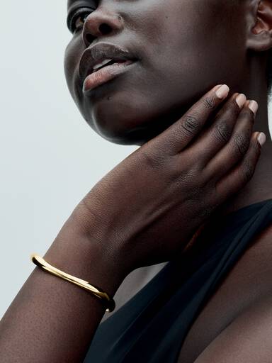 Bracelet Jonc Ouvert de Forme Organique