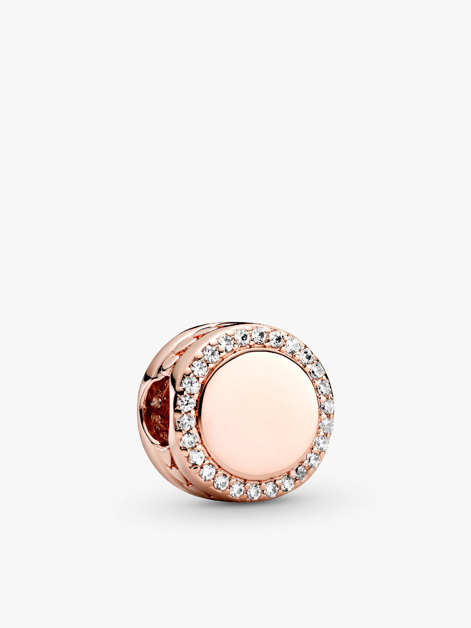 Charm Bouton Scintillant Gravable
